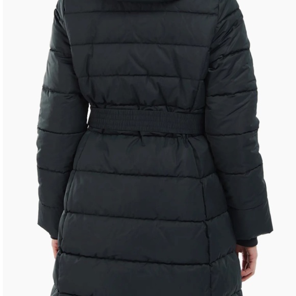 Barbour Octavia Quilted Coat BLACK/ MONO TARTAN, Size 12 US / 16 UK $470 - Picture 4 of 7